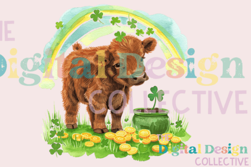St. Patrick's Day Cow Clipart Bundle - CraftNest - Digital Crafting and Art
