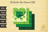 St Patrick's Day Shamrock Heart 3D Shadow Box Clipart Bundle