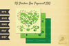 St Patrick's Day Shamrock Heart Pattern 3D Shadow Box Clipart Bundle