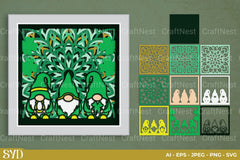 St Patrick's Gnome Mandala Layered Papercut Clipart Bundle - CraftNest - Digital Crafting and Art