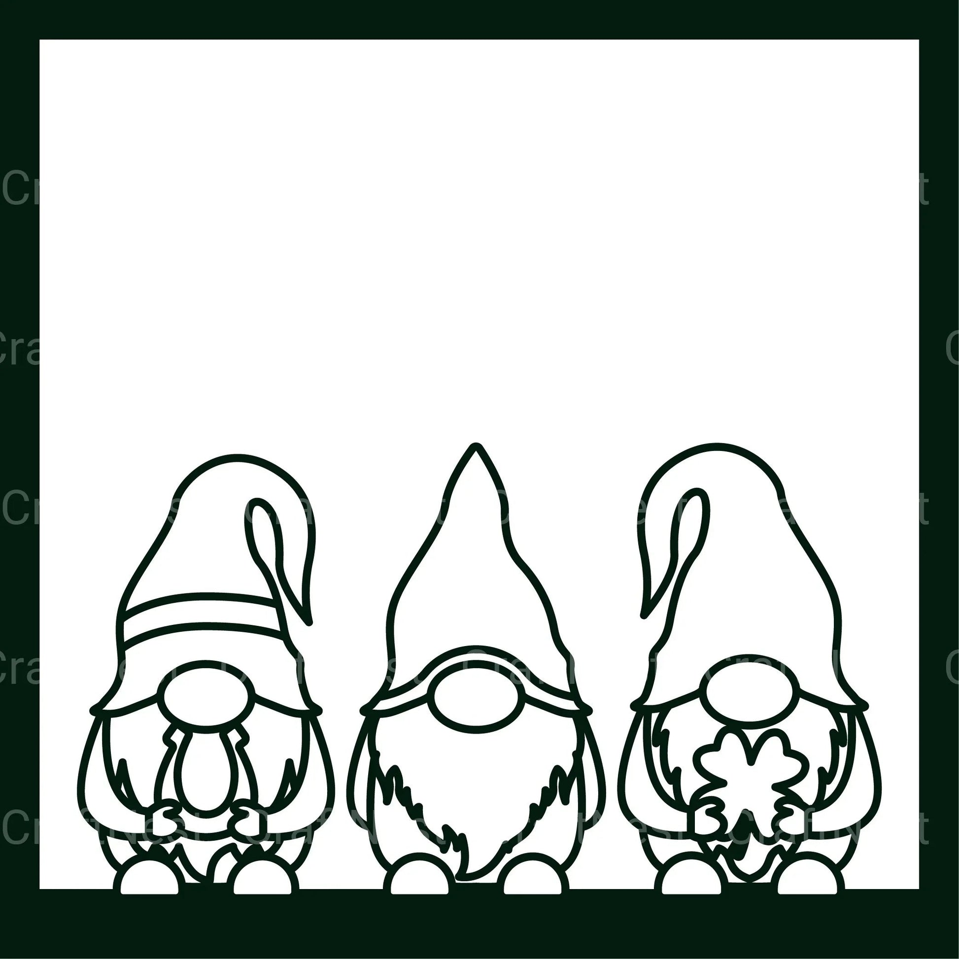 St Patrick's Gnome Mandala Layered Papercut Clipart Bundle - CraftNest - Digital Crafting and Art