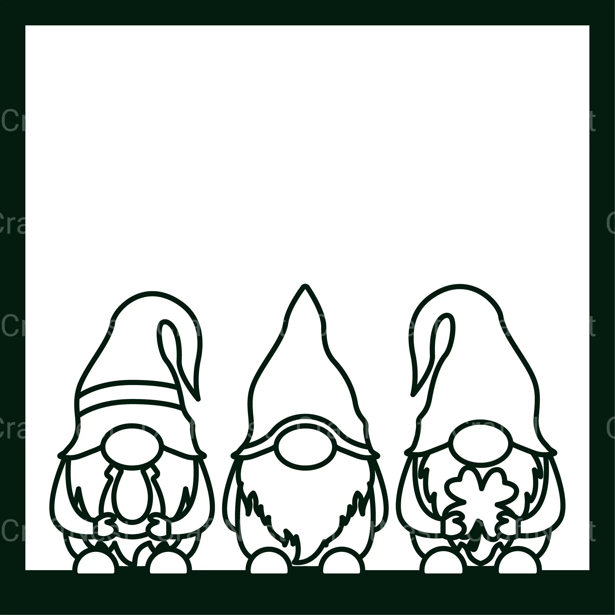 St Patrick's Gnome Mandala Layered Papercut Clipart Bundle - CraftNest - Digital Crafting and Art