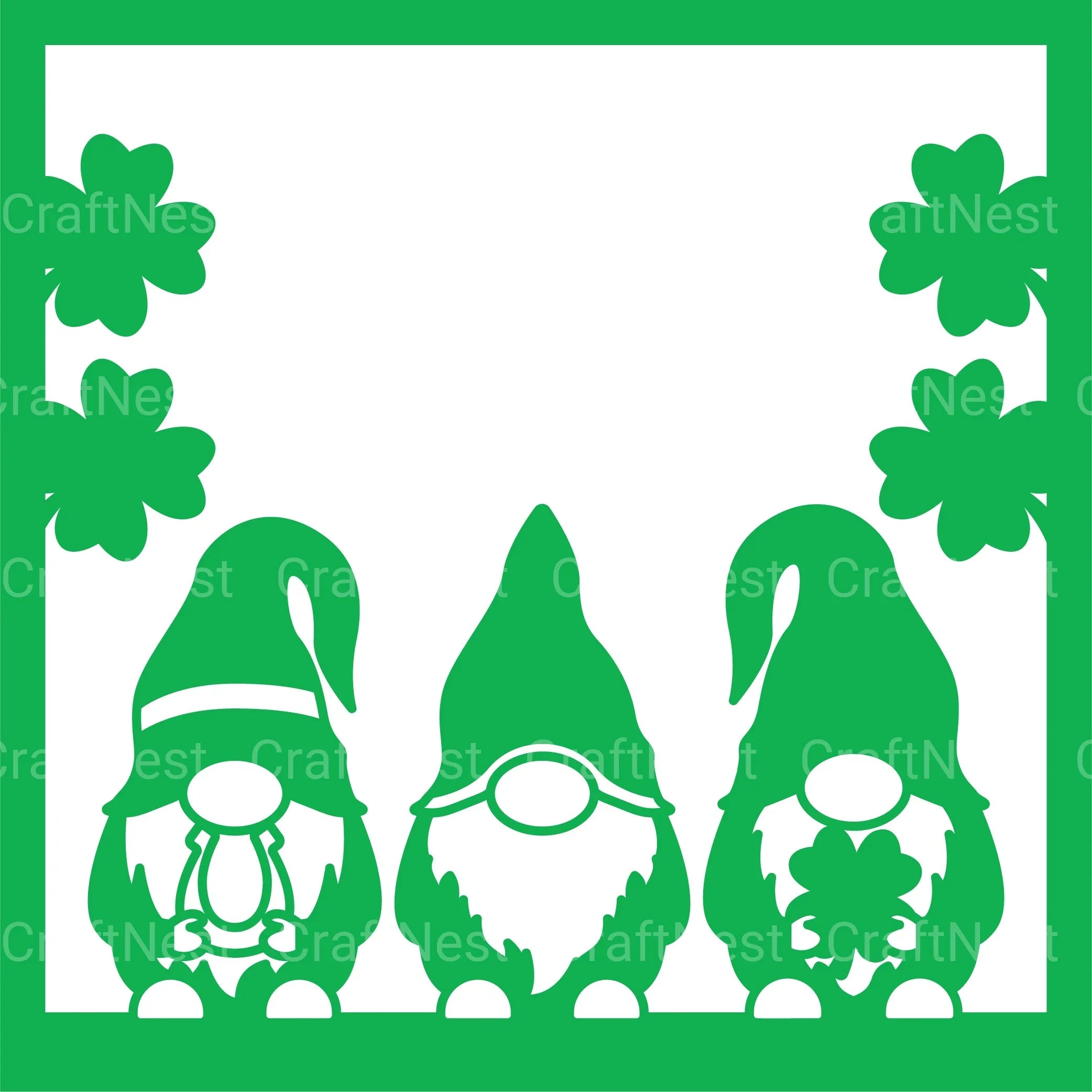 St Patrick's Gnome Mandala Layered Papercut Clipart Bundle - CraftNest - Digital Crafting and Art
