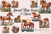 Stained Glass Horses Clipart Bundle