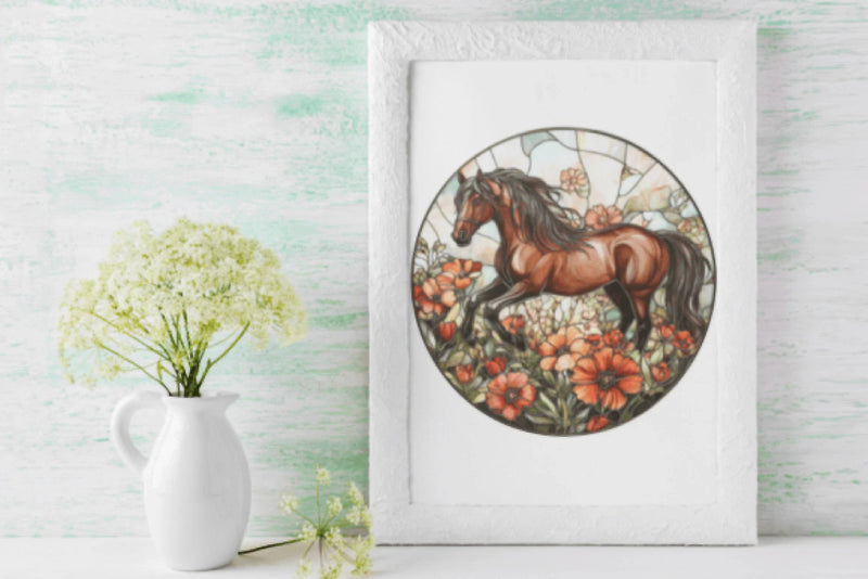 Stained Glass Horses Clipart Bundle - CraftNest - Digital Crafting and Art