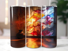 Stained Glass Summer 2 Tumbler Wrap - CraftNest - Digital Crafting and Art
