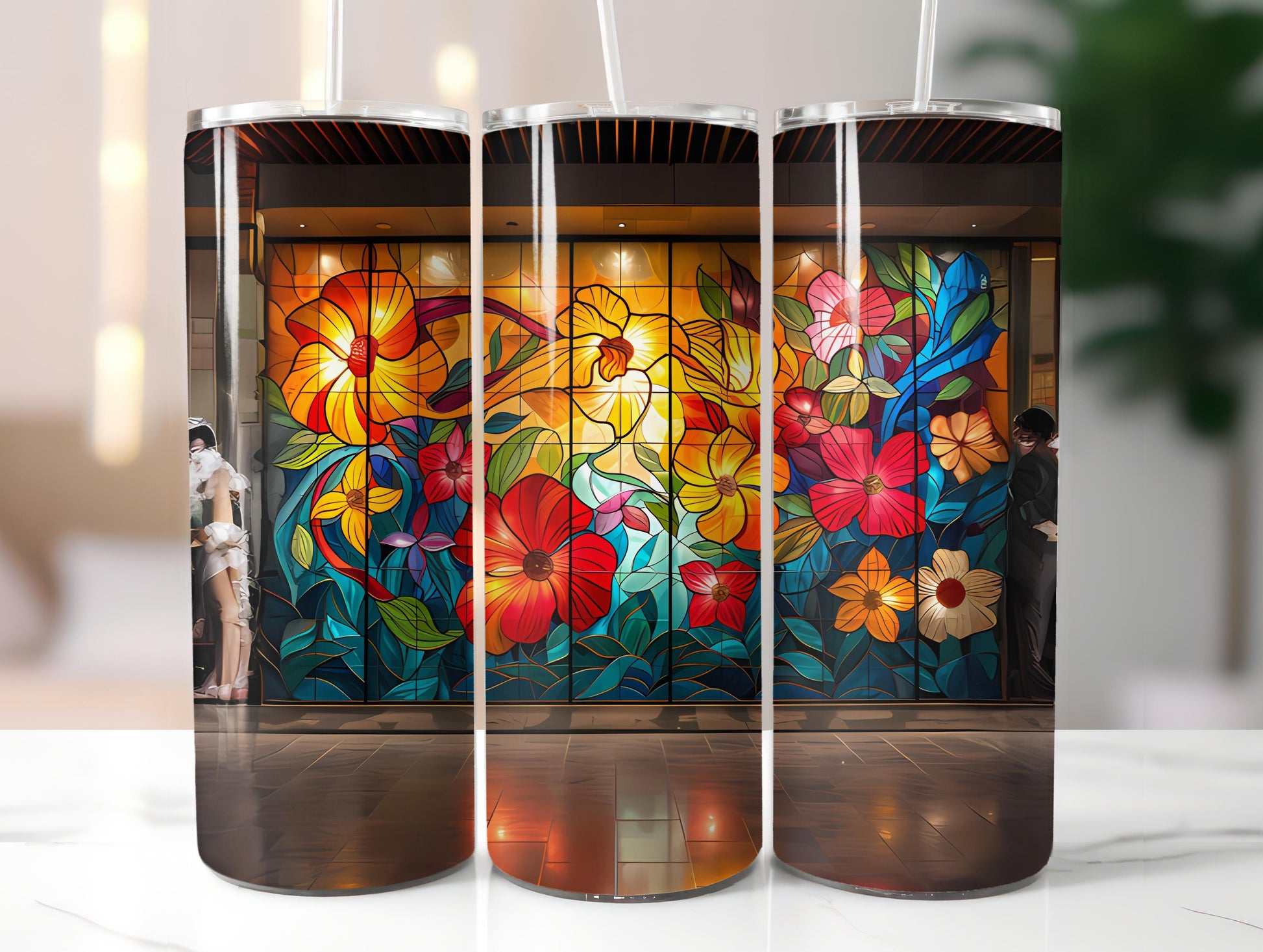 Stained Glass Easter 2 Tumbler Wrap - CraftNest