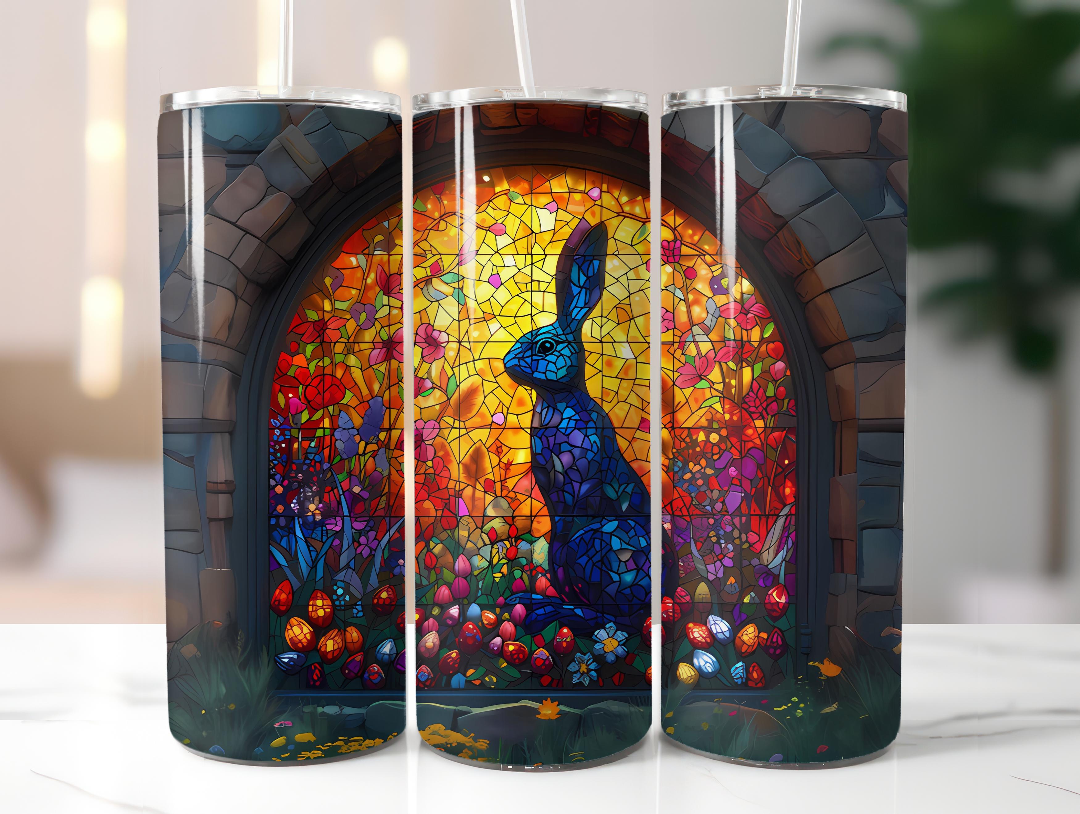 Stained Glass Easter 2 Tumbler Wrap - CraftNest