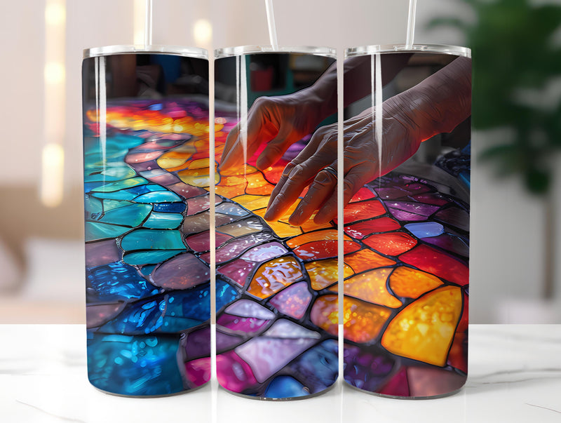 Stained Glass Easter 2 Tumbler Wrap - CraftNest