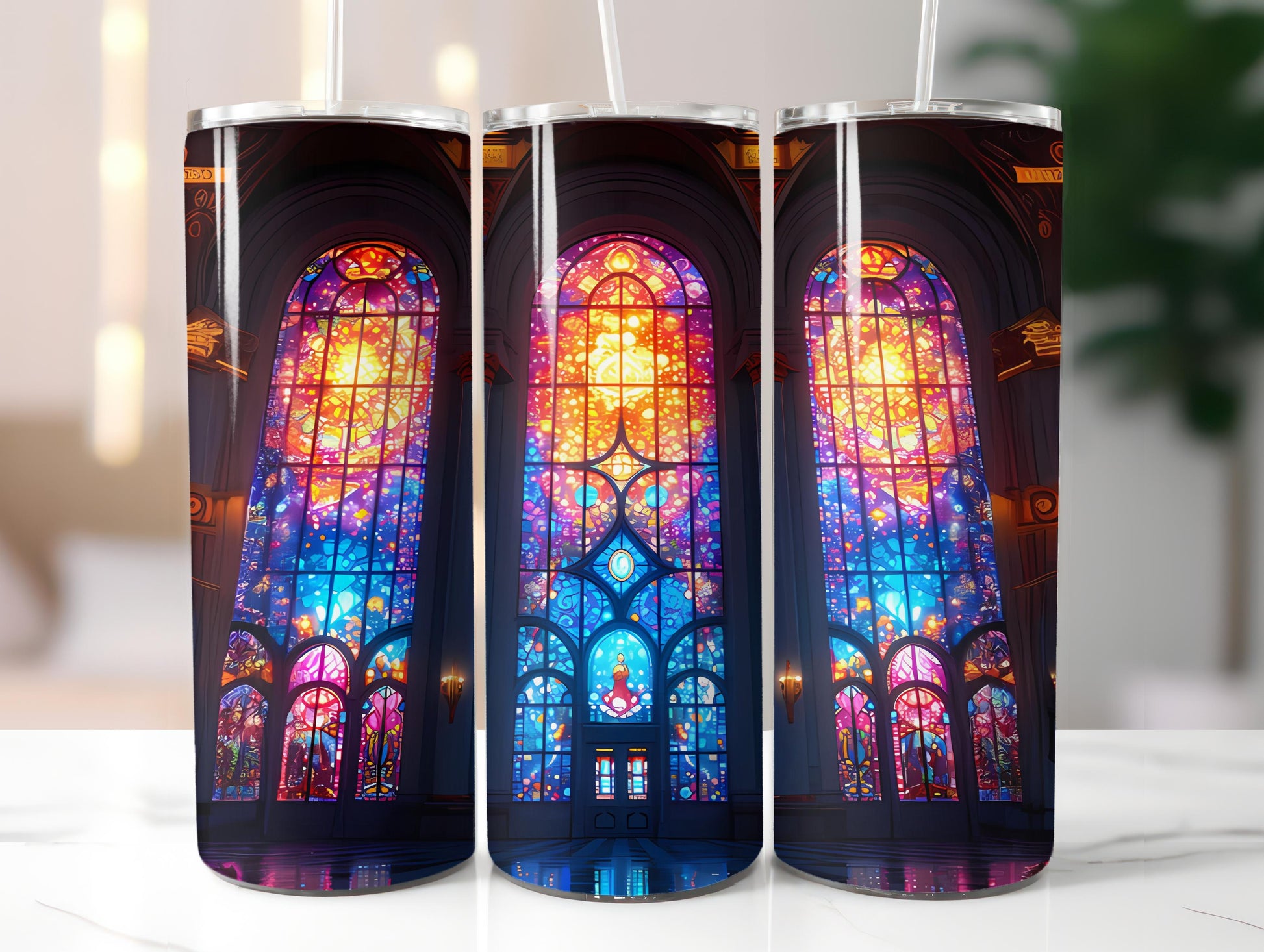 Stained Glass Easter 2 Tumbler Wrap - CraftNest