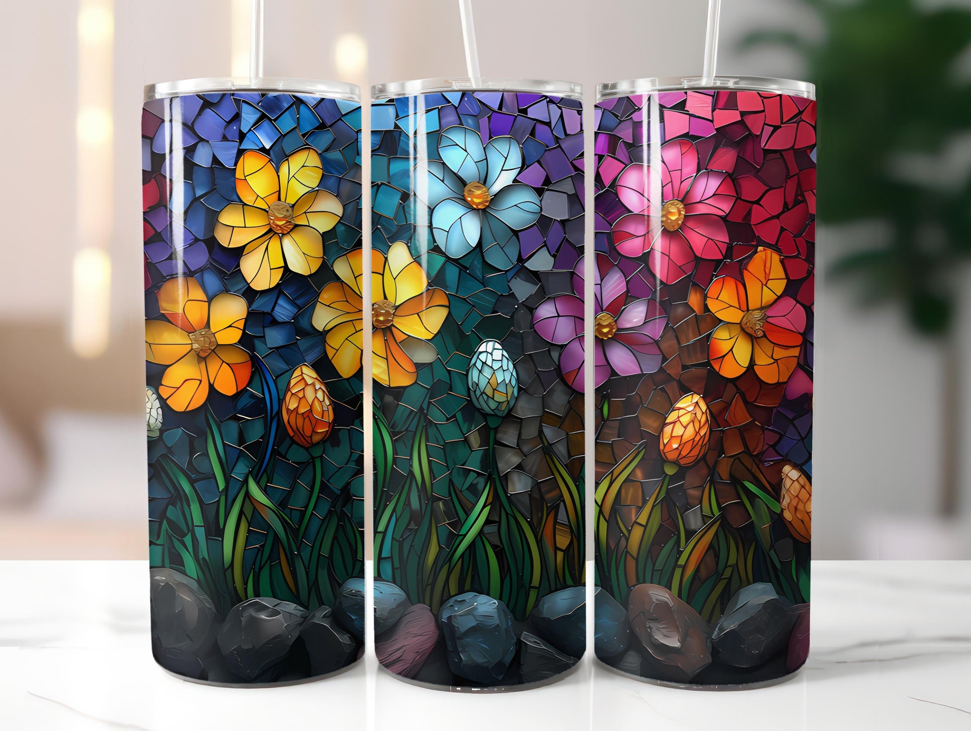 Stained Glass Easter 1 Tumbler Wrap - CraftNest