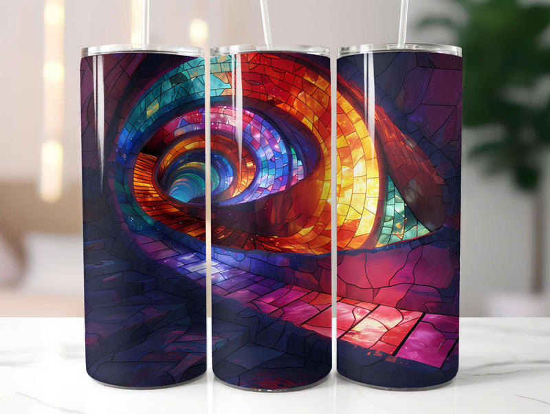 Stained Glass Summer 5 Tumbler Wrap - CraftNest - Digital Crafting and Art