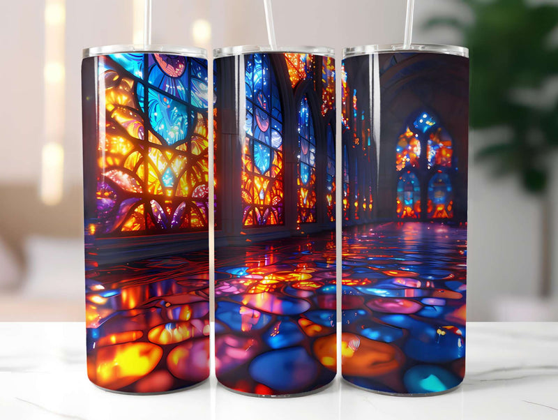 Stained Glass Summer 5 Tumbler Wrap - CraftNest - Digital Crafting and Art