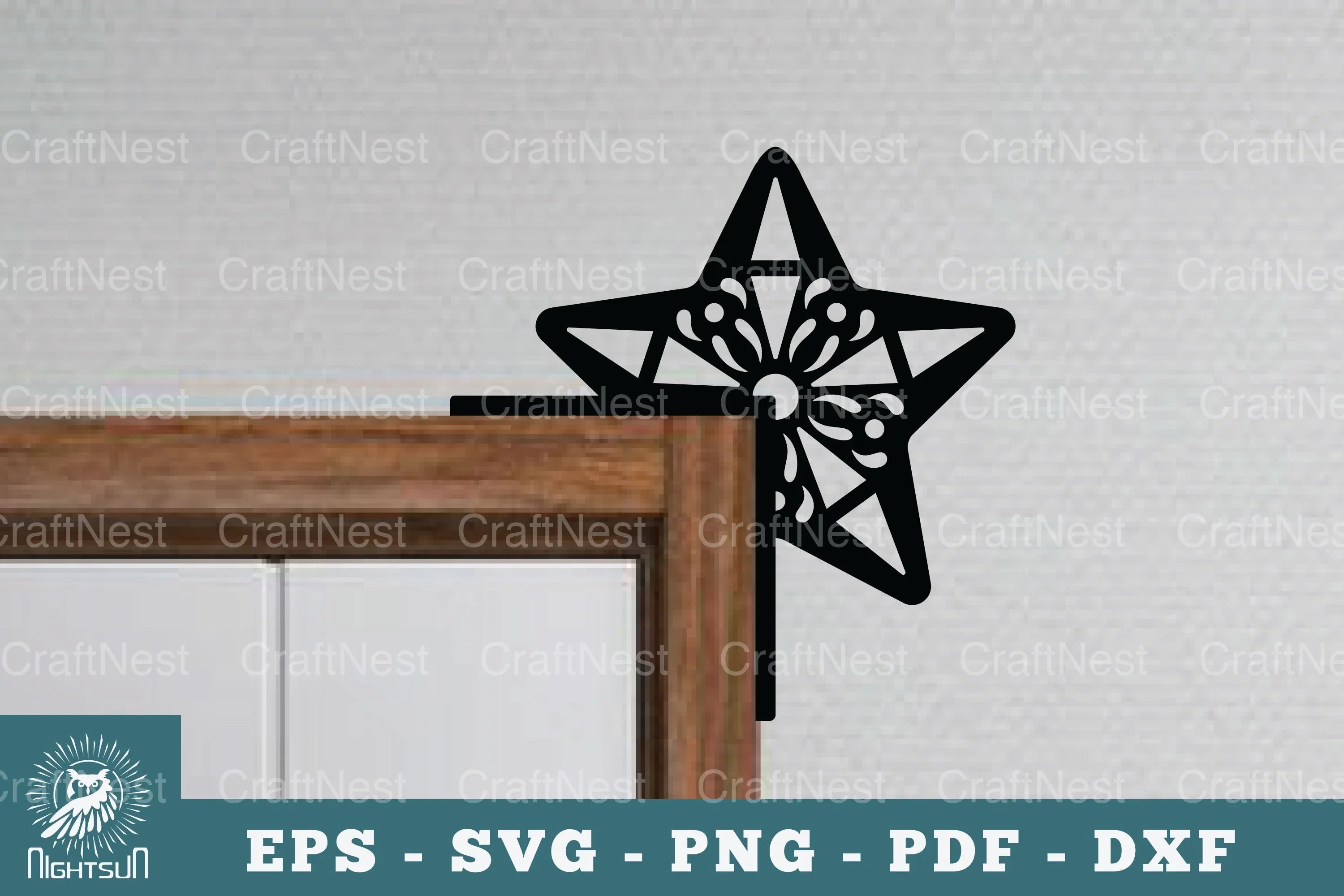 6529 Star Door Corner Lasercut Clipart Bundle - CraftNest - Digital Crafting and Art