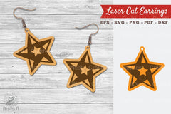 Star Laser Cut Earrings SVG Bundle - CraftNest - Digital Crafting and Art