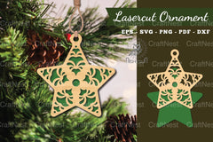 Star Laser Cut Ornament SVG Bundle - CraftNest - Digital Crafting and Art