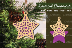 Star Laser Cut Ornament SVG Bundle - CraftNest - Digital Crafting and Art