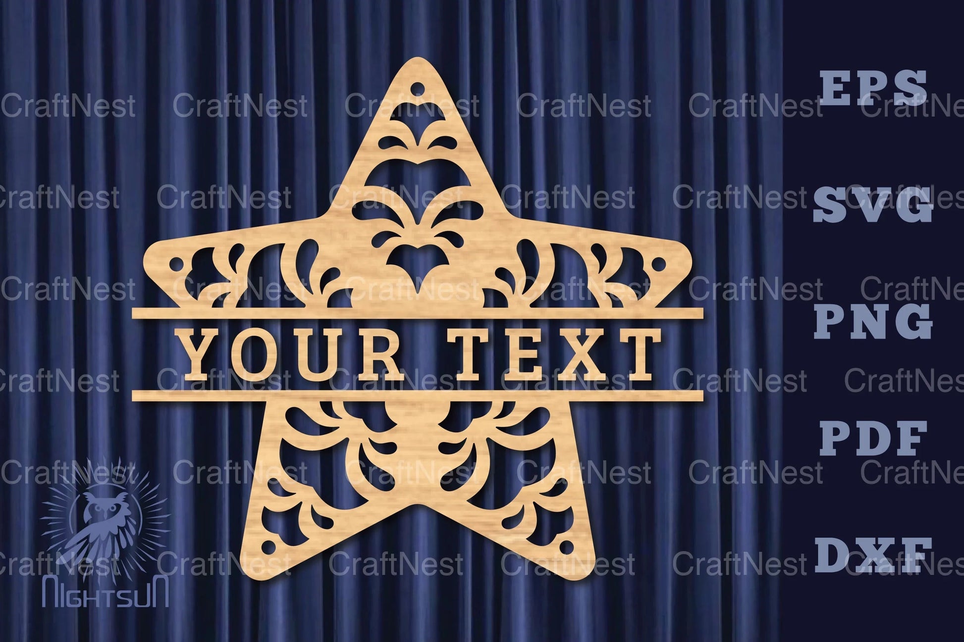 Star Lasercut Split Monogram SVG Bundle - CraftNest - Digital Crafting and Art