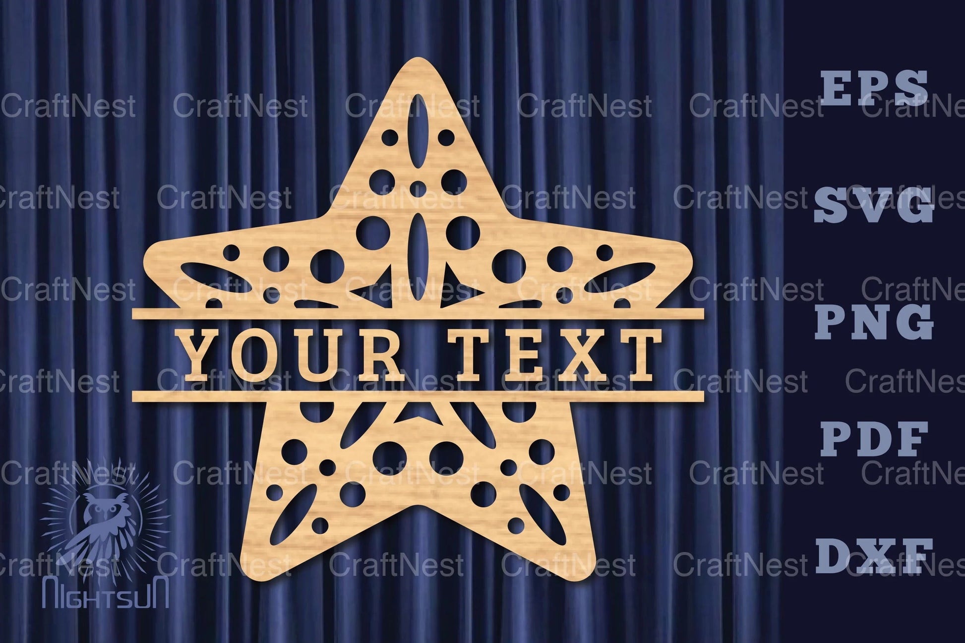 Star Lasercut Split Monogram SVG Bundle - CraftNest - Digital Crafting and Art