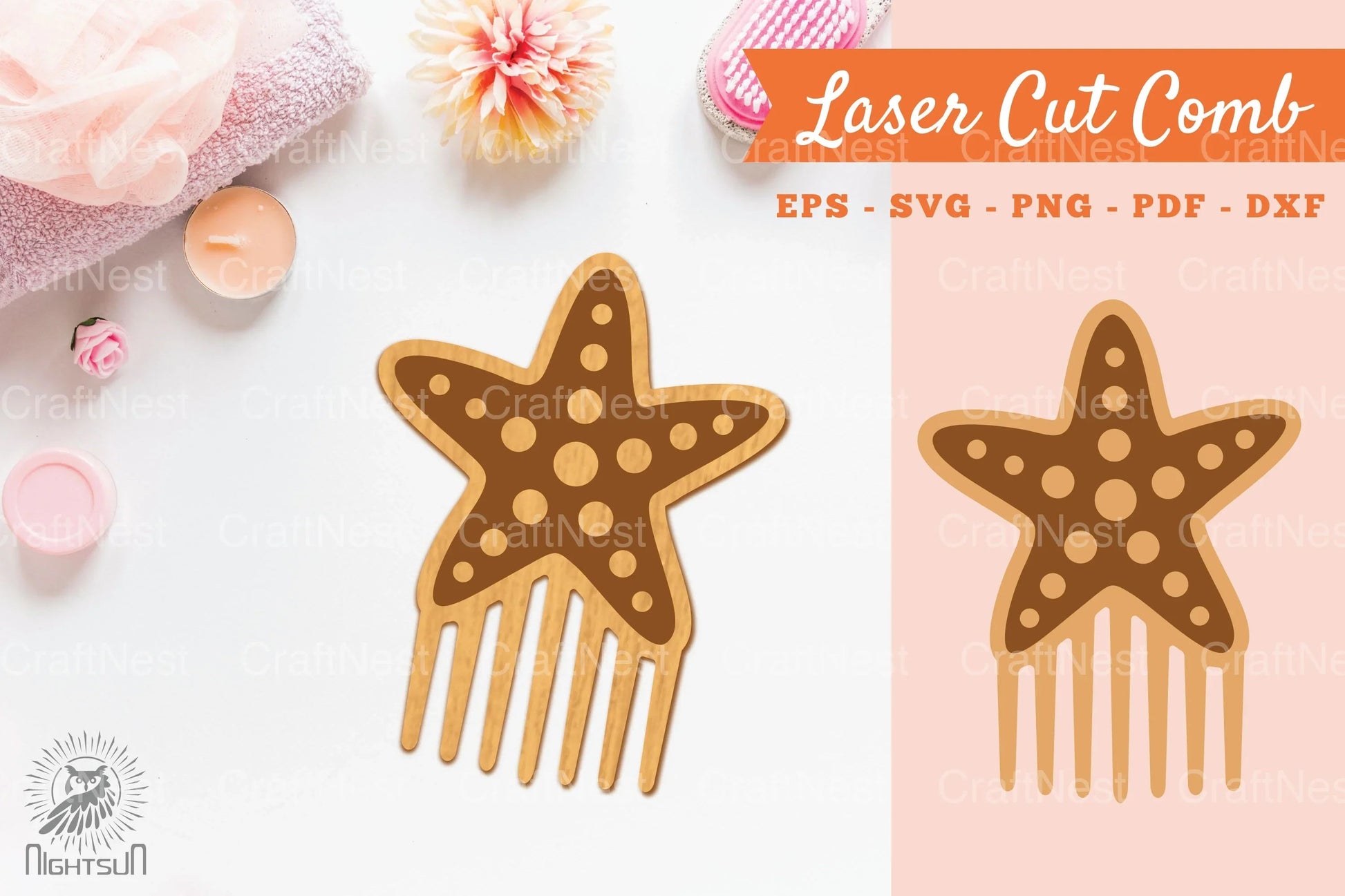 Starfish Laser Cut Comb Clipart Bundle - CraftNest - Digital Crafting and Art