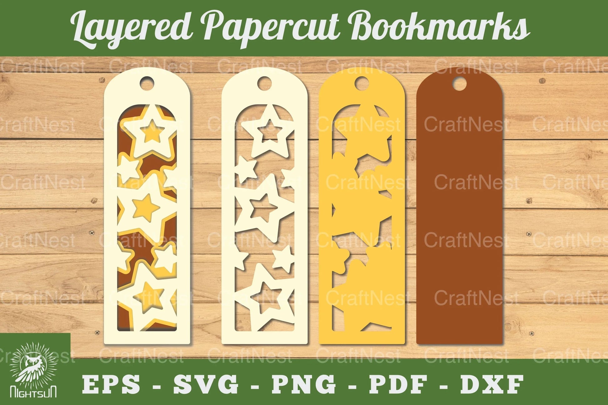 Stars Bookmark SVG Bundle - CraftNest - Digital Crafting and Art