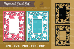 Stars Papercut Card SVG Bundle - CraftNest - Digital Crafting and Art