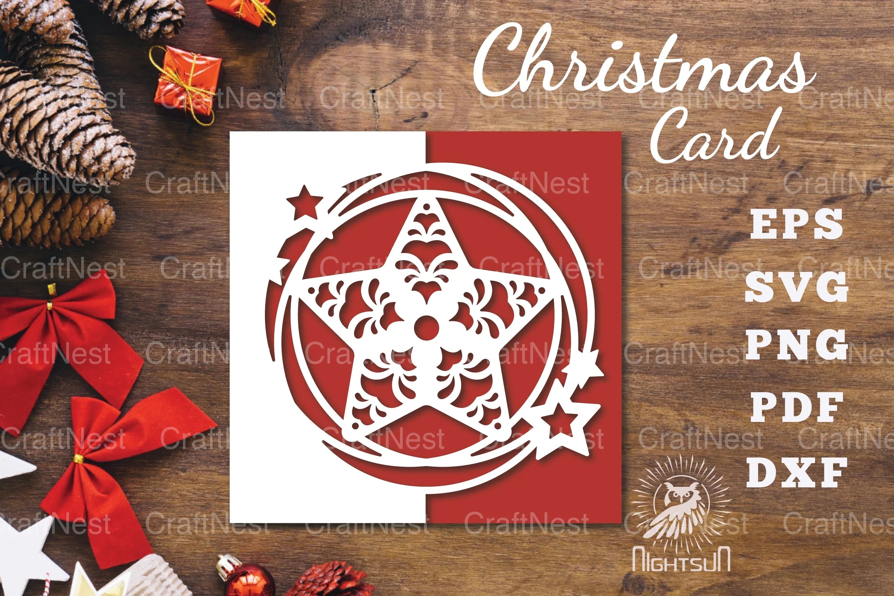Stars Papercut Card SVG Bundle - CraftNest - Digital Crafting and Art