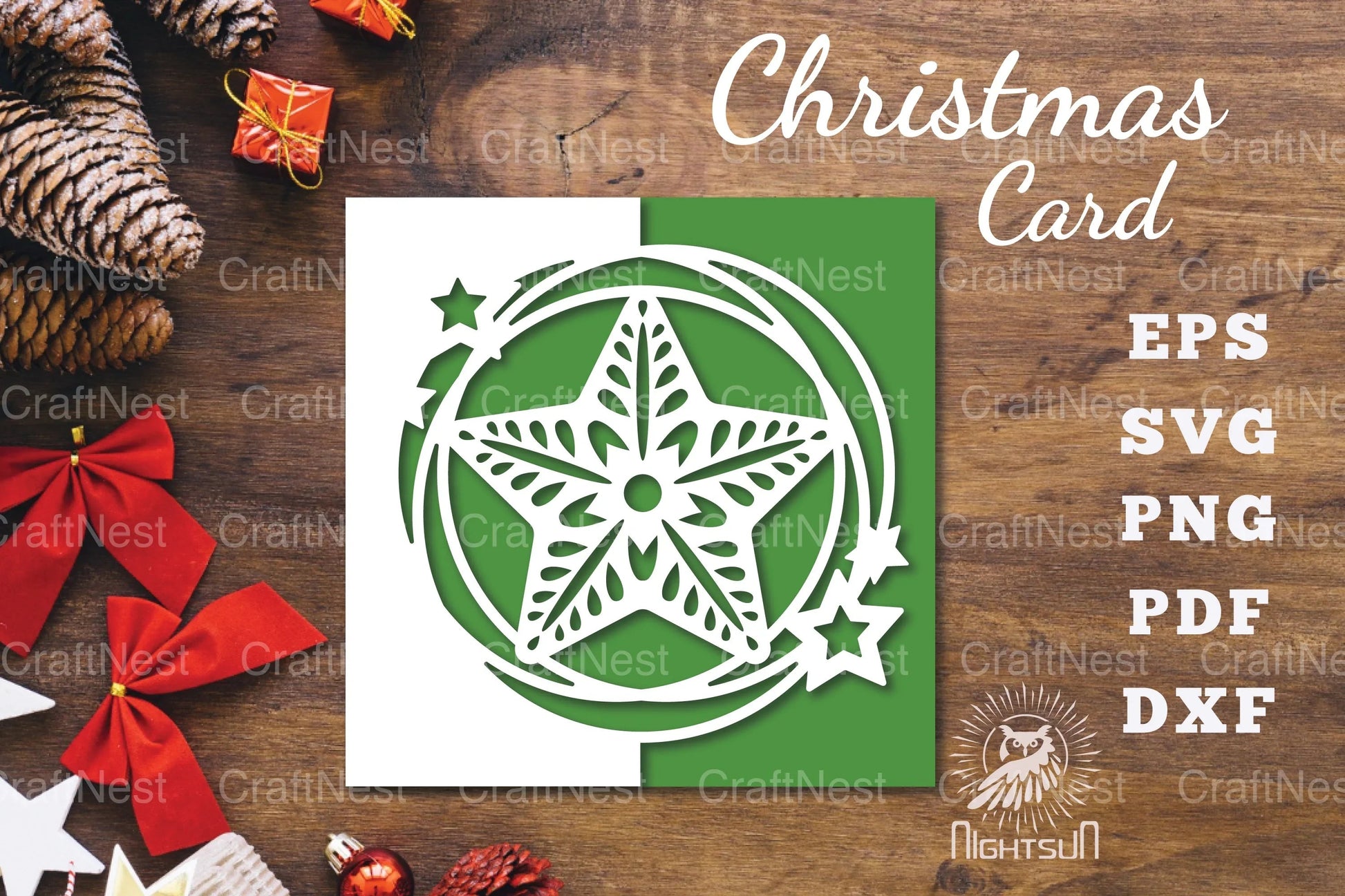 Stars Papercut Card SVG Bundle - CraftNest - Digital Crafting and Art