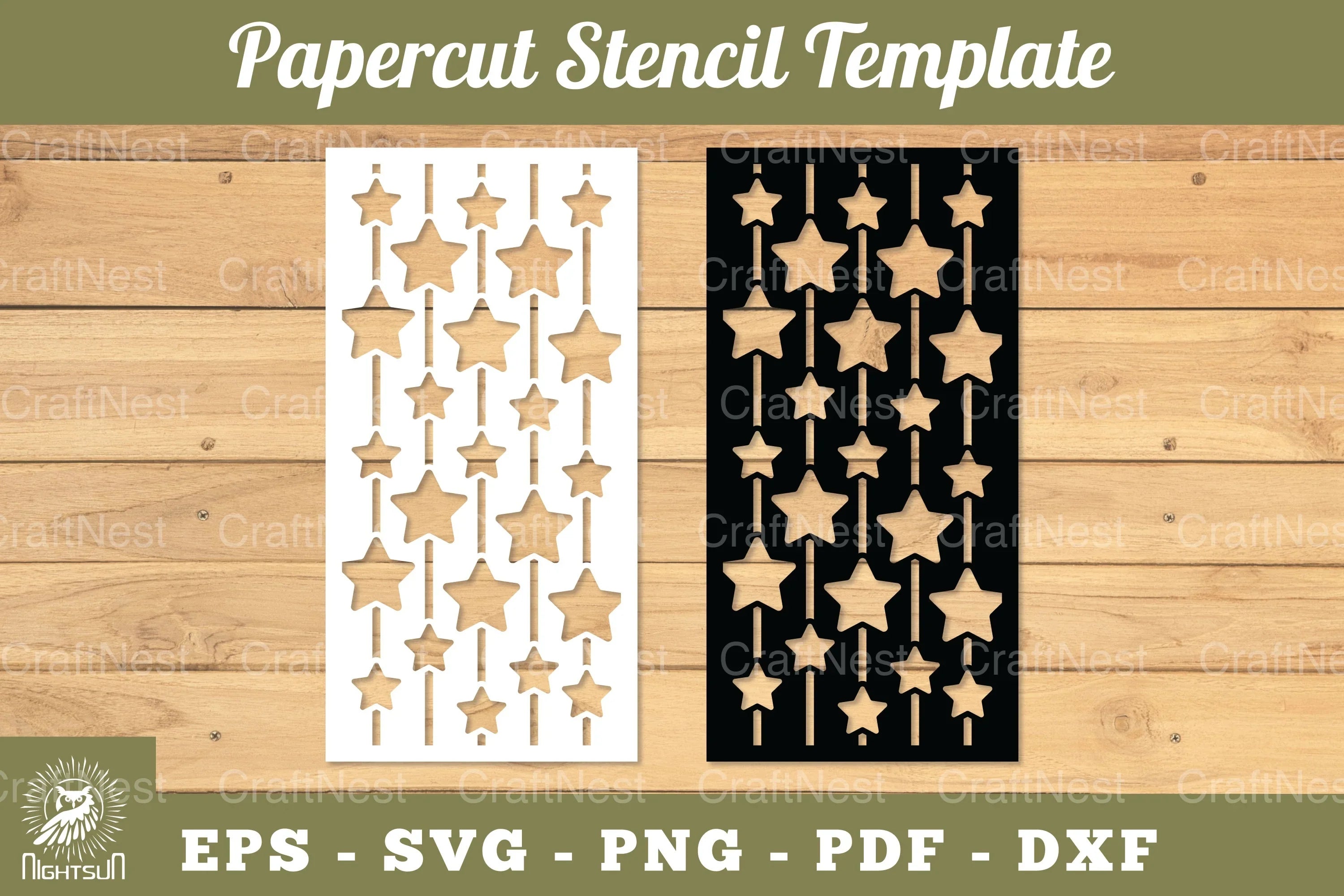 Papercut Stencil Stars Clipart Bundle - CraftNest - Digital Crafting and Art