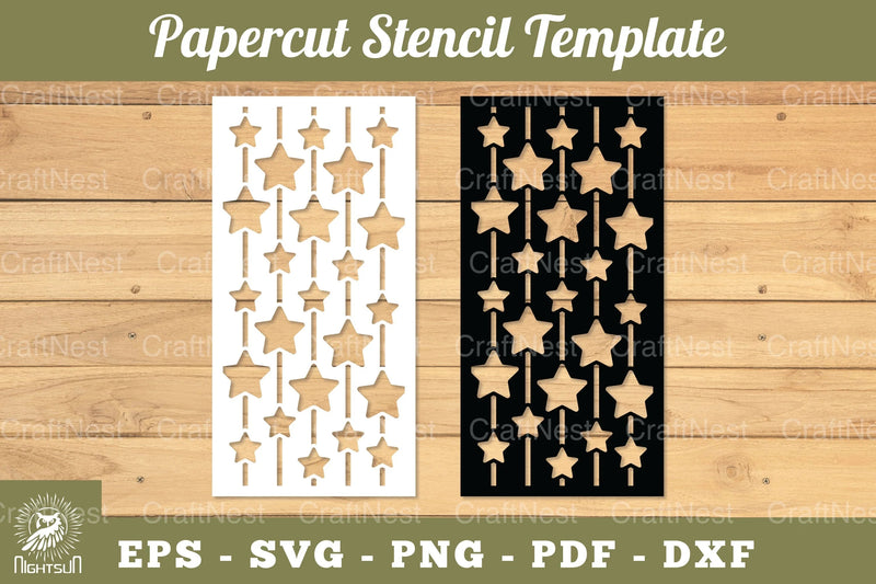 Papercut Stencil Stars Clipart Bundle - CraftNest - Digital Crafting and Art
