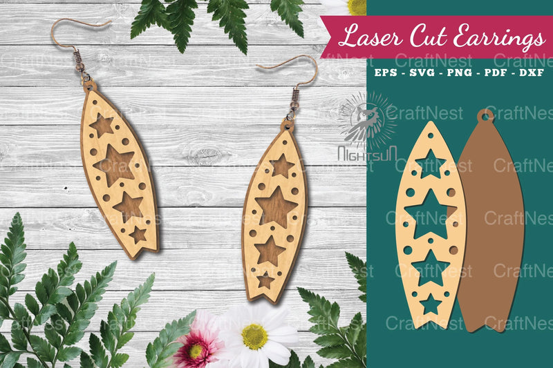 Surfboard Laser Cut Earrings Clipart Bundle - CraftNest - Digital Crafting and Art