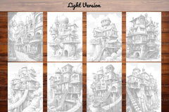 Steampunk Buildings Coloring Books - CraftNest