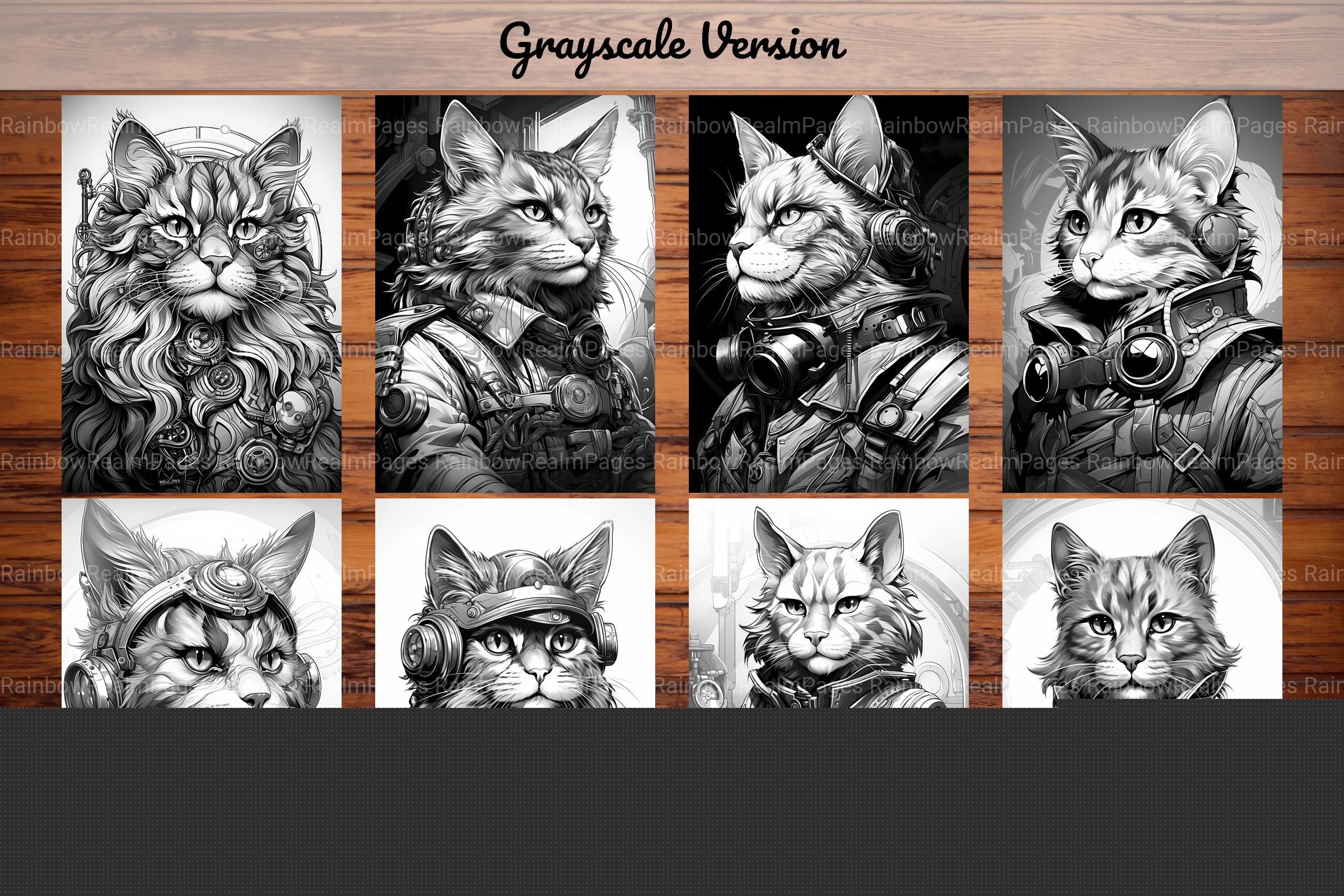 Steampunk Cats Coloring Books - CraftNest