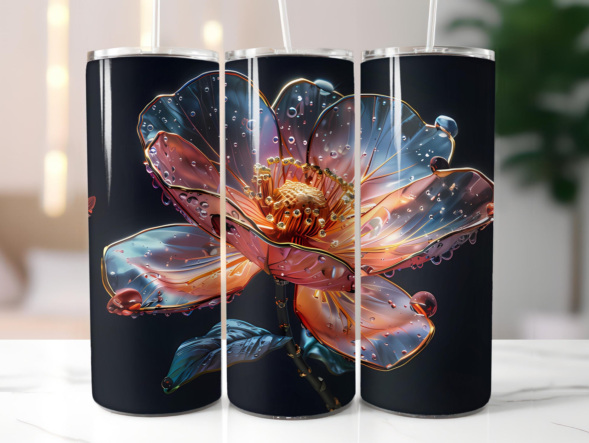Steampunk Flowers Tumbler Wrap - CraftNest - Digital Crafting and Art