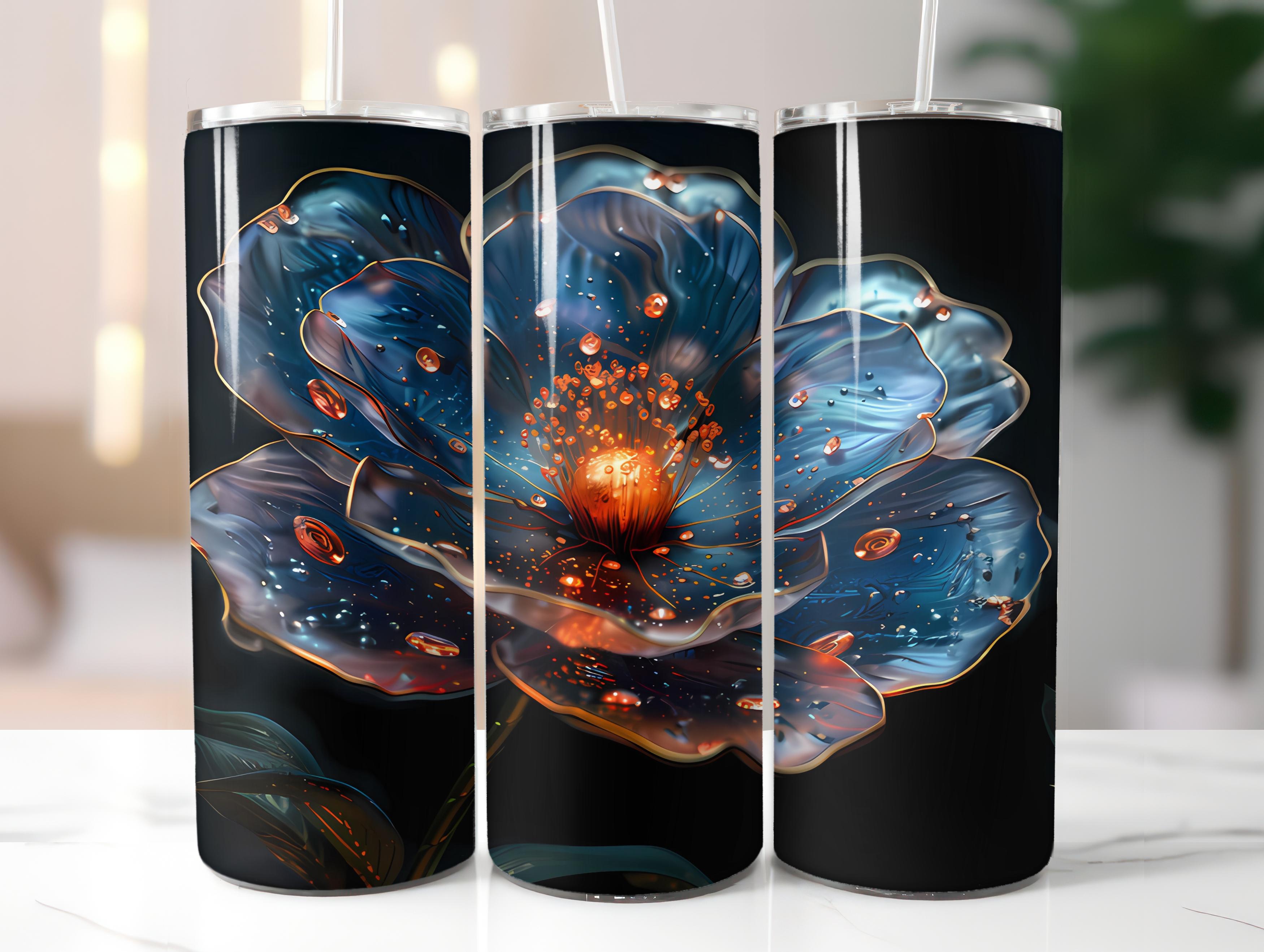 Steampunk Flowers Tumbler Wrap - CraftNest - Digital Crafting and Art