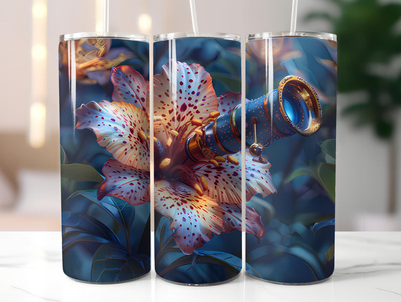 Steampunk Flowers Tumbler Wrap - CraftNest - Digital Crafting and Art