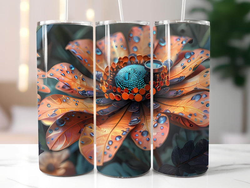 Steampunk Flowers Tumbler Wrap - CraftNest - Digital Crafting and Art