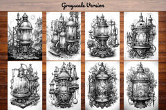 Steampunk Lantern Coloring Books - CraftNest