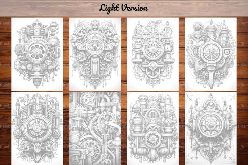 Steampunk Mandala Coloring Books - CraftNest