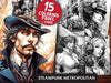 Steampunk Metropolitan Coloring Books