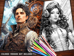 Steampunk Mountain Coloring Books - CraftNest