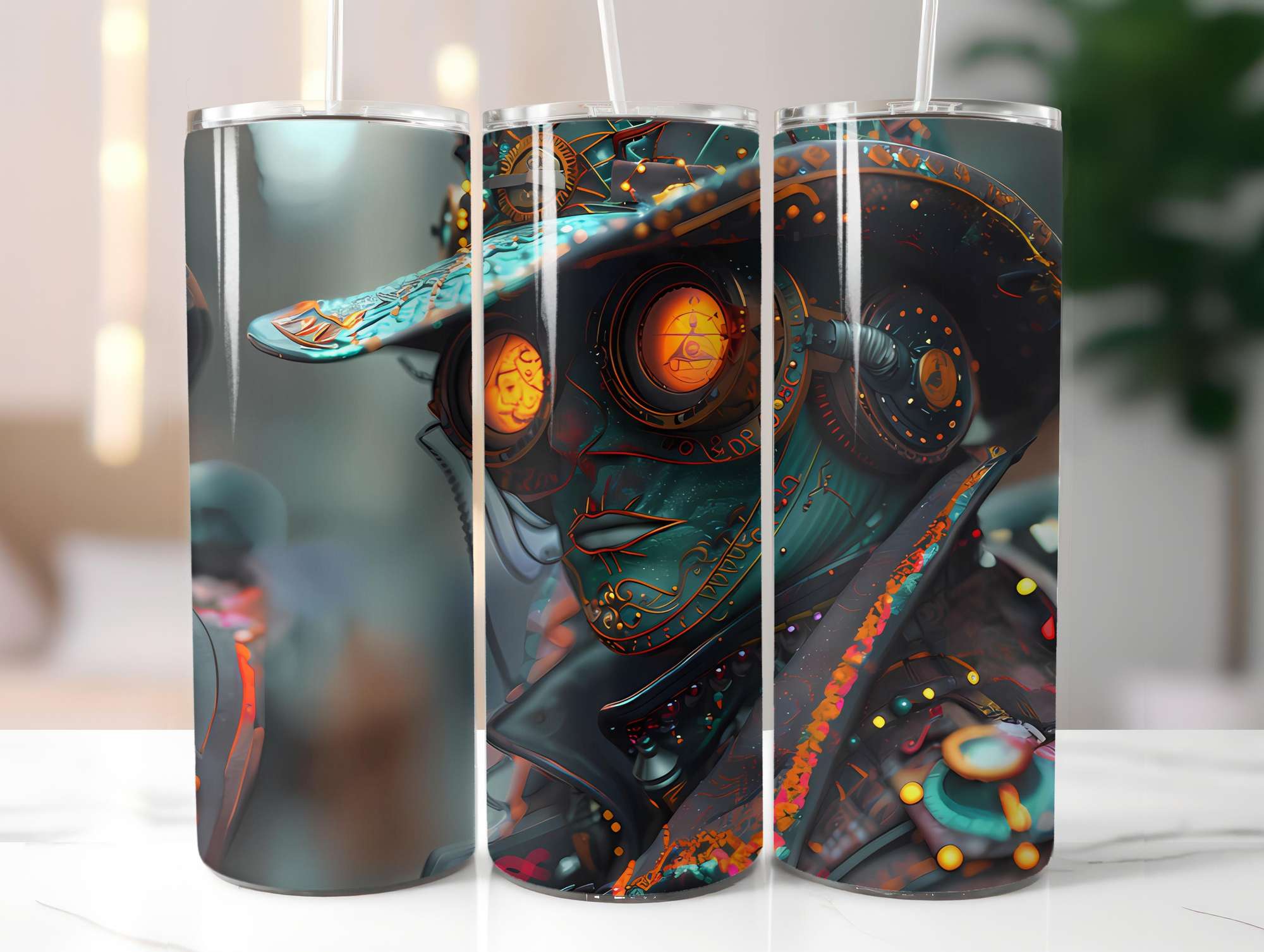 Steampunk Summer 3 Tumbler Wrap - CraftNest - Digital Crafting and Art