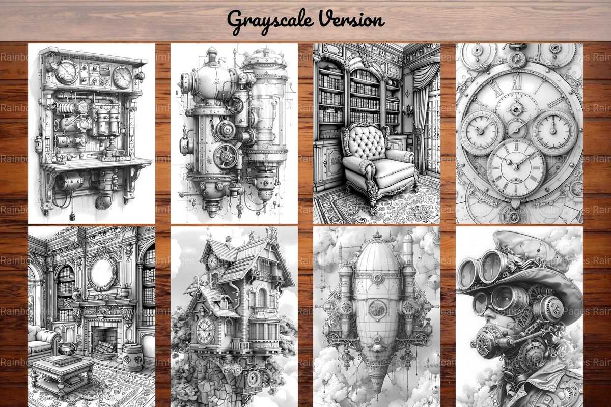 Steampunk Summer Coloring Books - CraftNest - Digital Crafting and Art