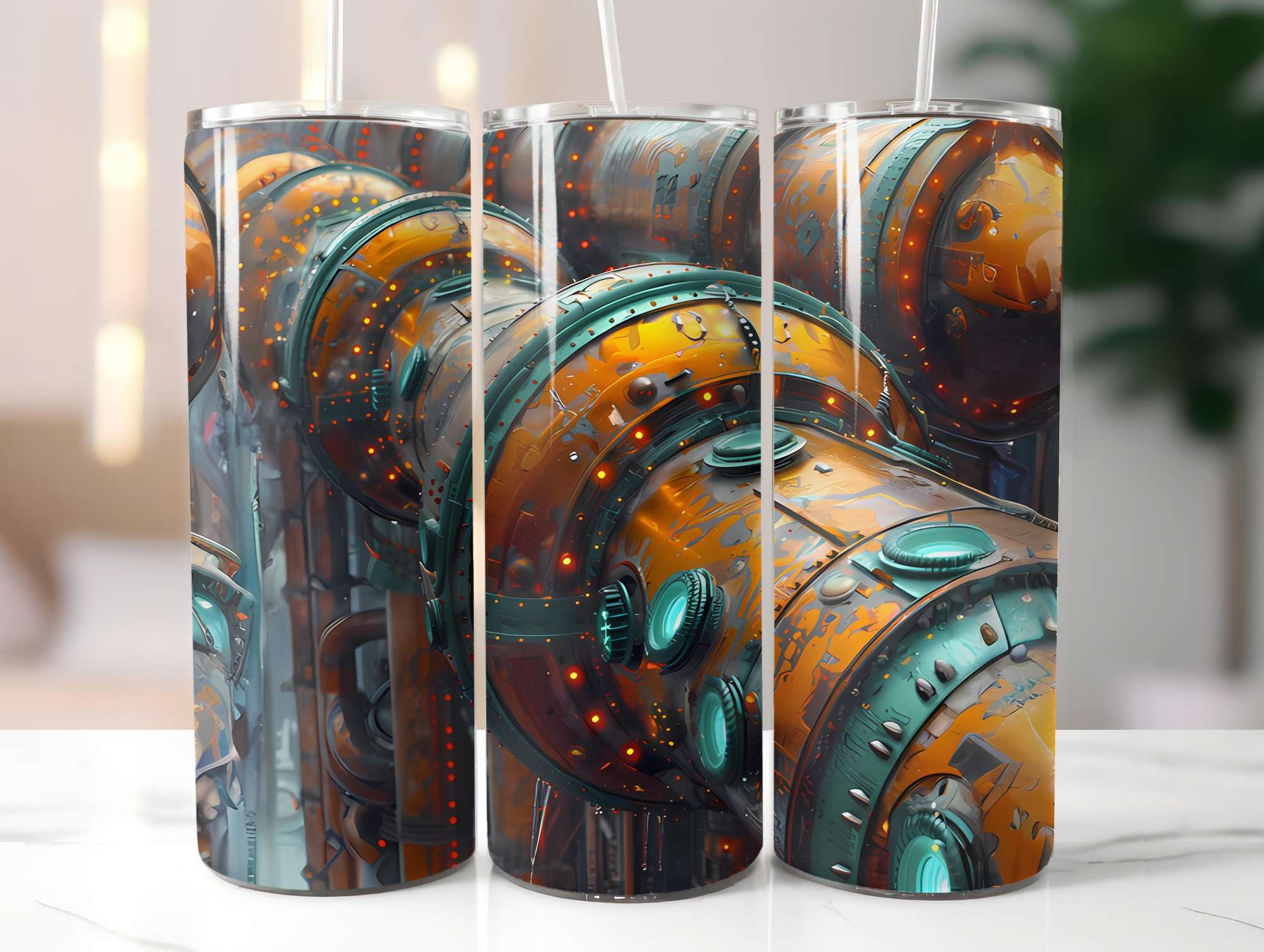 Steampunk Summer 3 Tumbler Wrap - CraftNest - Digital Crafting and Art