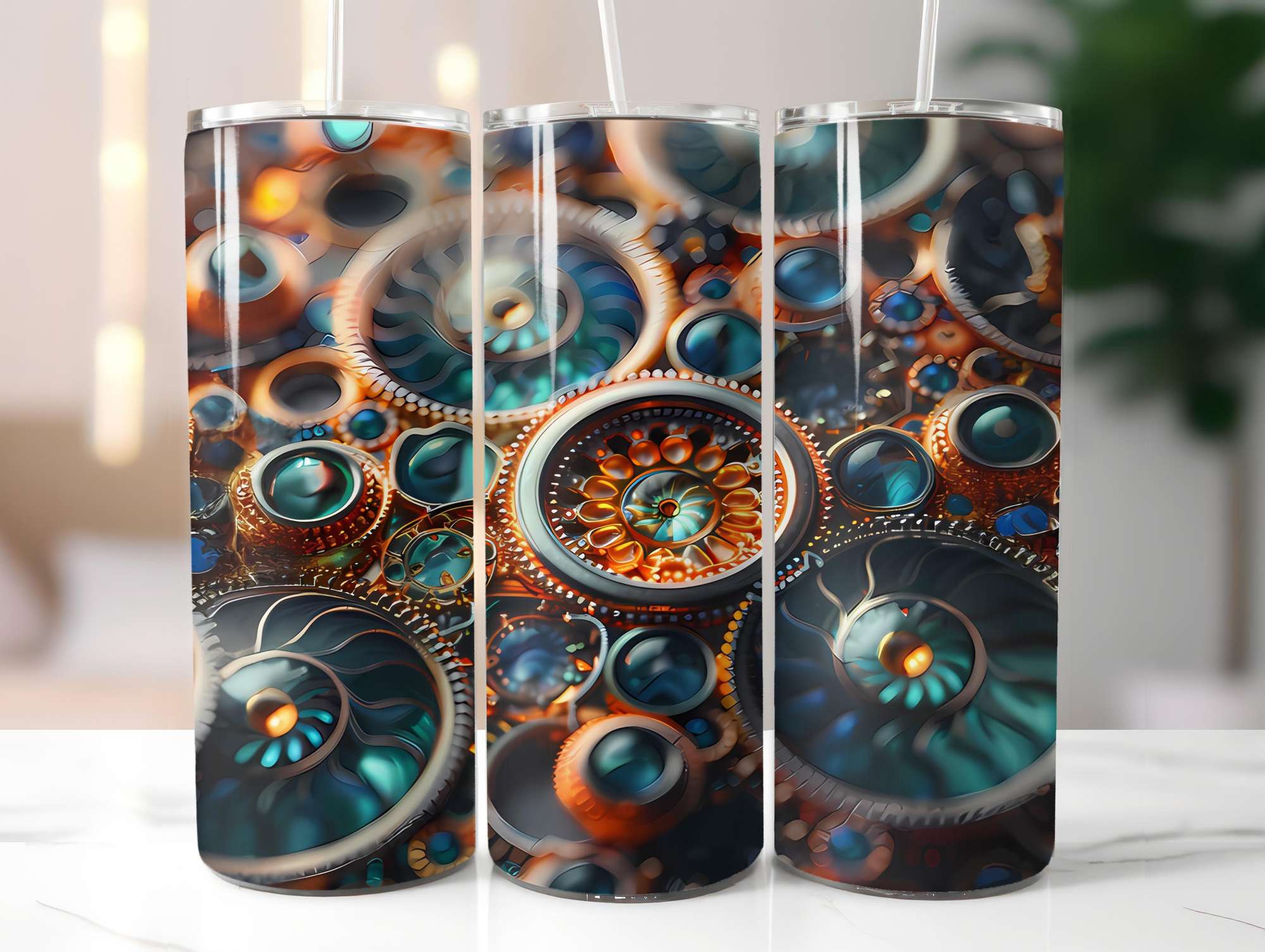 Steampunk Summer 3 Tumbler Wrap - CraftNest - Digital Crafting and Art