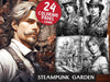 Steampunk Garden Coloring Books
