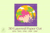 Stegosaurus 3D Layered Papercut Clipart Bundle