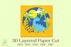 Stegosaurus 3D Shadow Box SVG Bundle - CraftNest - Digital Crafting and Art