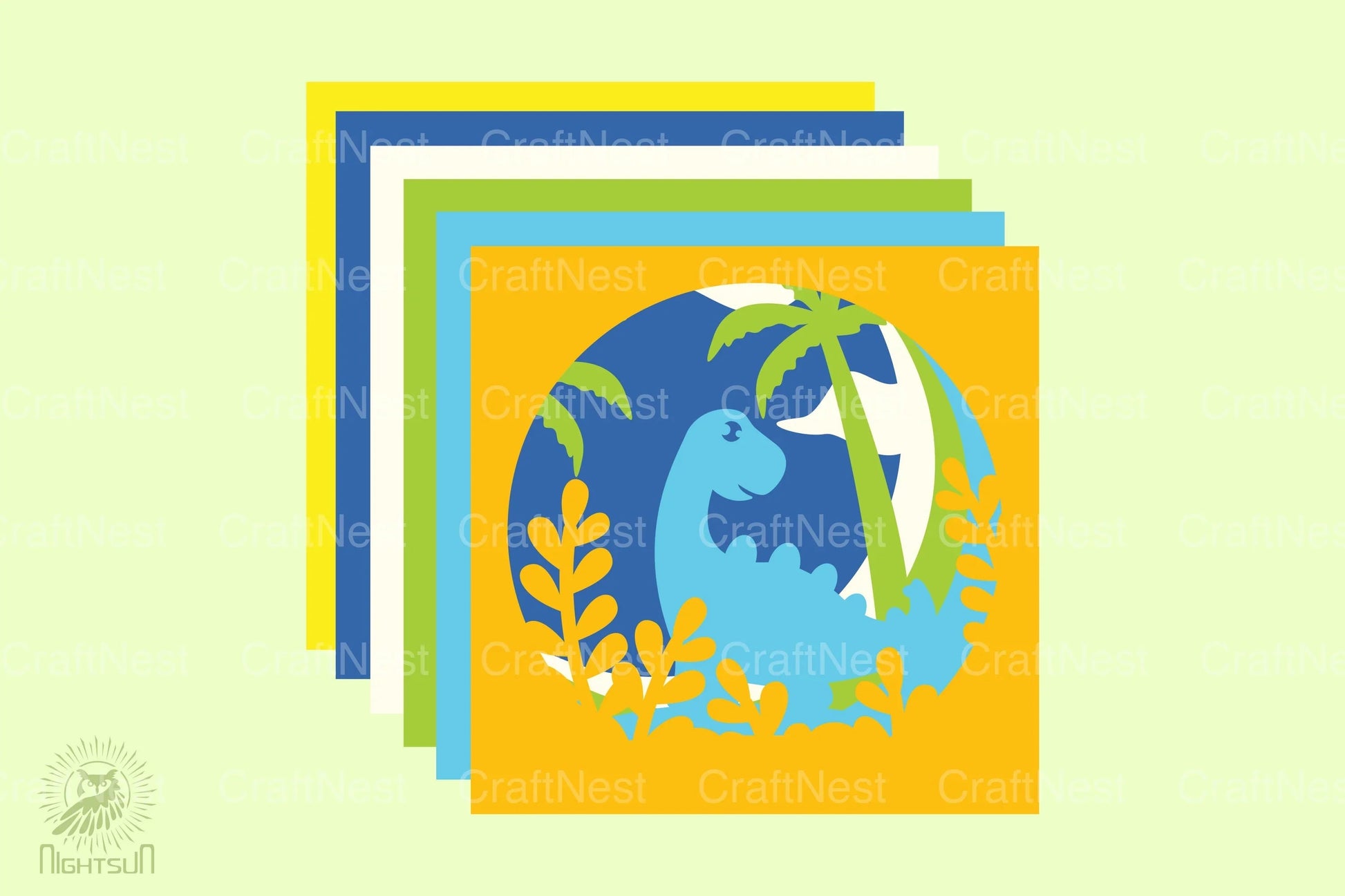 Stegosaurus 3D Shadow Box SVG Bundle - CraftNest - Digital Crafting and Art