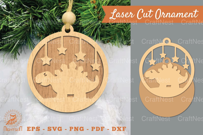 Stegosaurus Laser Cut Ornament Clipart Bundle - CraftNest - Digital Crafting and Art